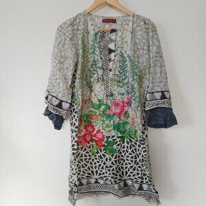 Khaadi Pret Womens Tunic Top Floral Size 10